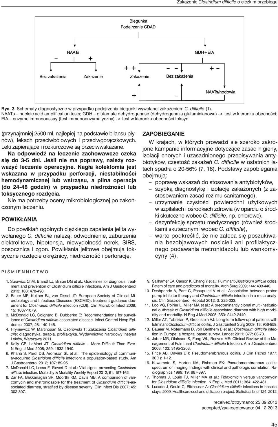 obecności toksyn (przynajmniej 2500 ml, najlepiej na podstawie bilansu płynów), lekach przeciwbólowych i przeciwgorączkowych. Leki zapierające i rozkurczowe są przeciwwskazane.