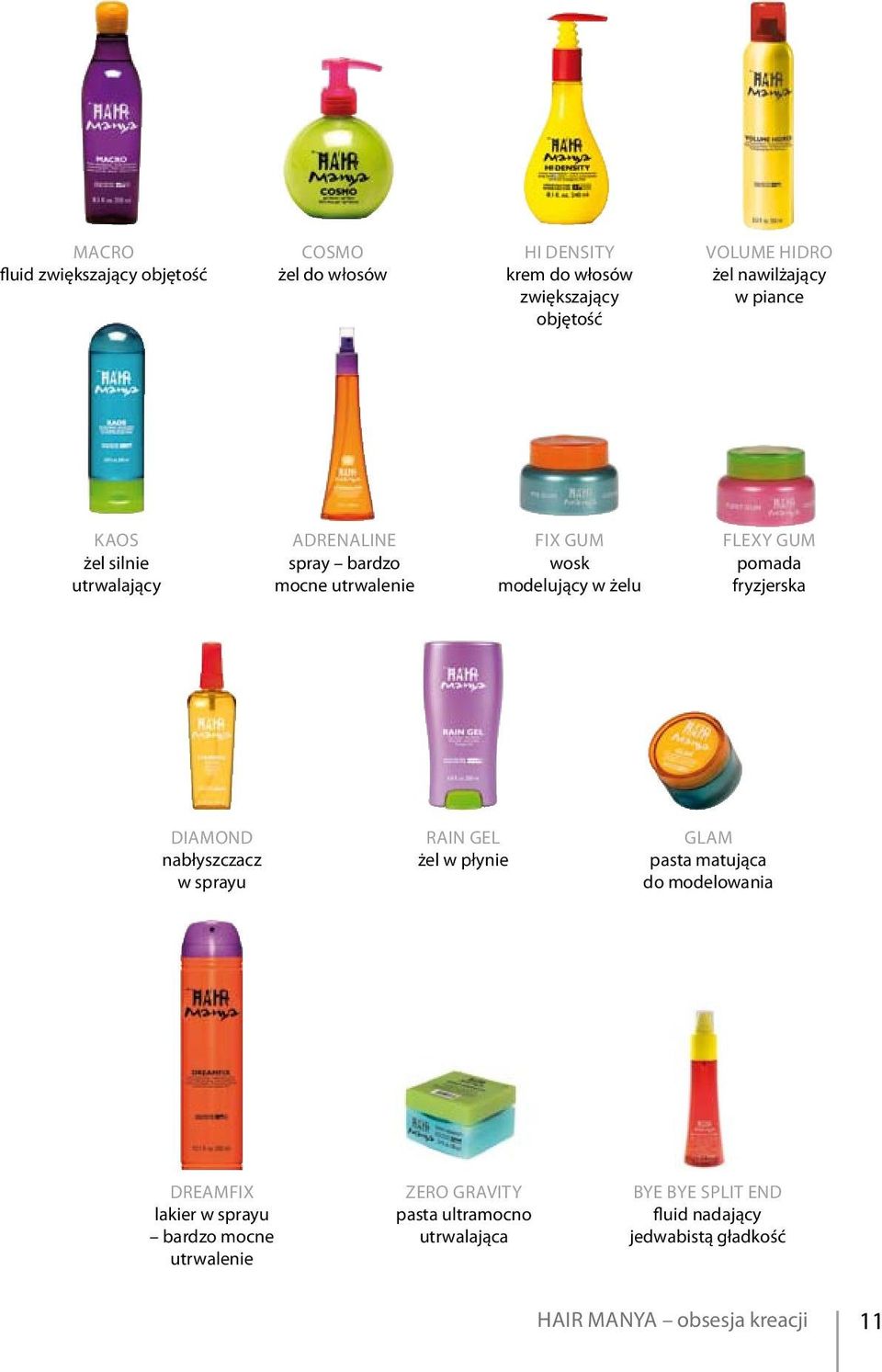 fryzjerska DiamoND nabłyszczacz w sprayu rain gel żel w płynie glam pasta matująca do modelowania DreamFiX lakier w sprayu bardzo