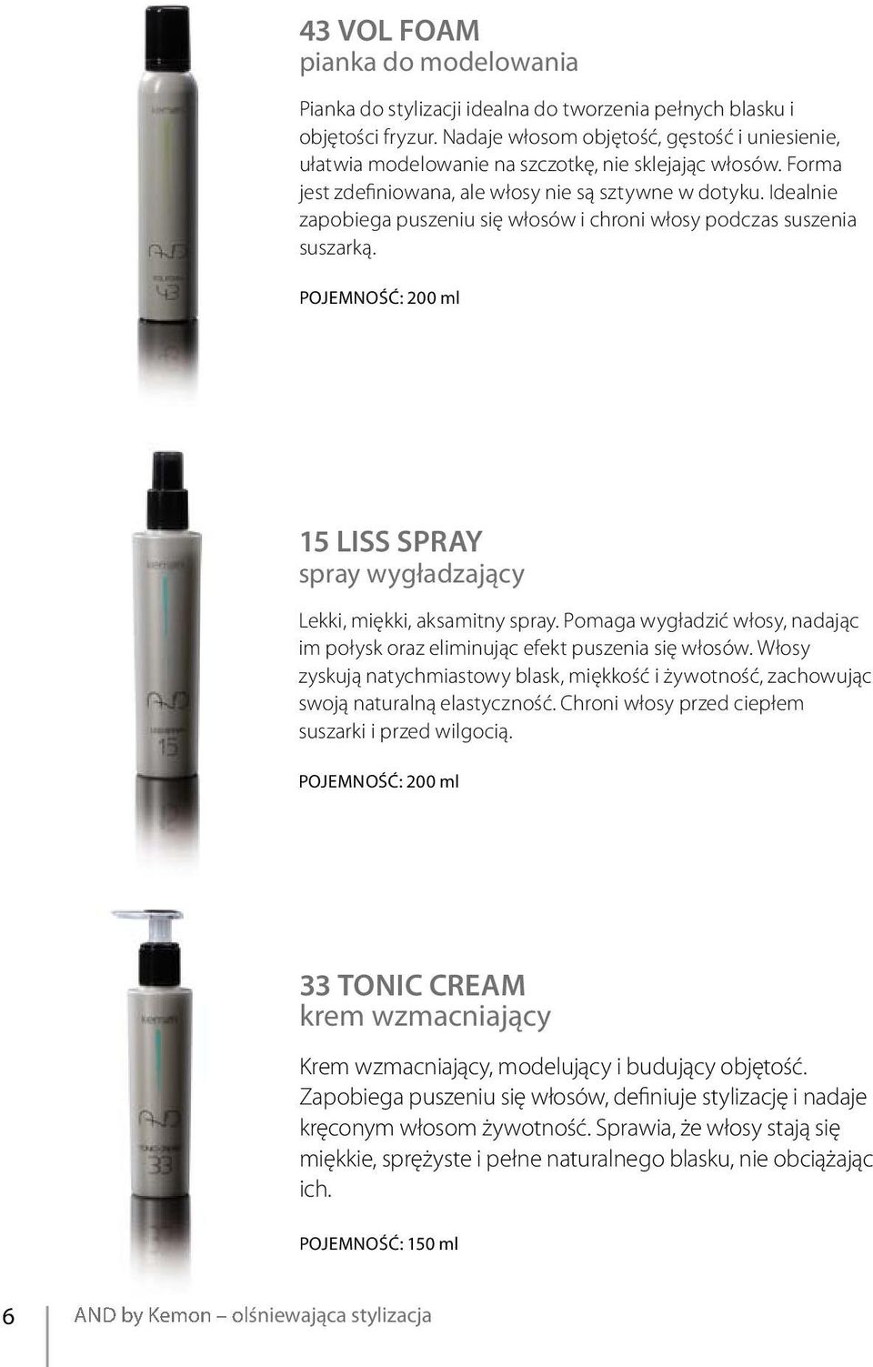 idealnie zapobiega puszeniu się włosów i chroni włosy podczas suszenia suszarką. PoJemNoŚĆ: 200 ml 15 liss spray spray wygładzający Lekki, miękki, aksamitny spray.