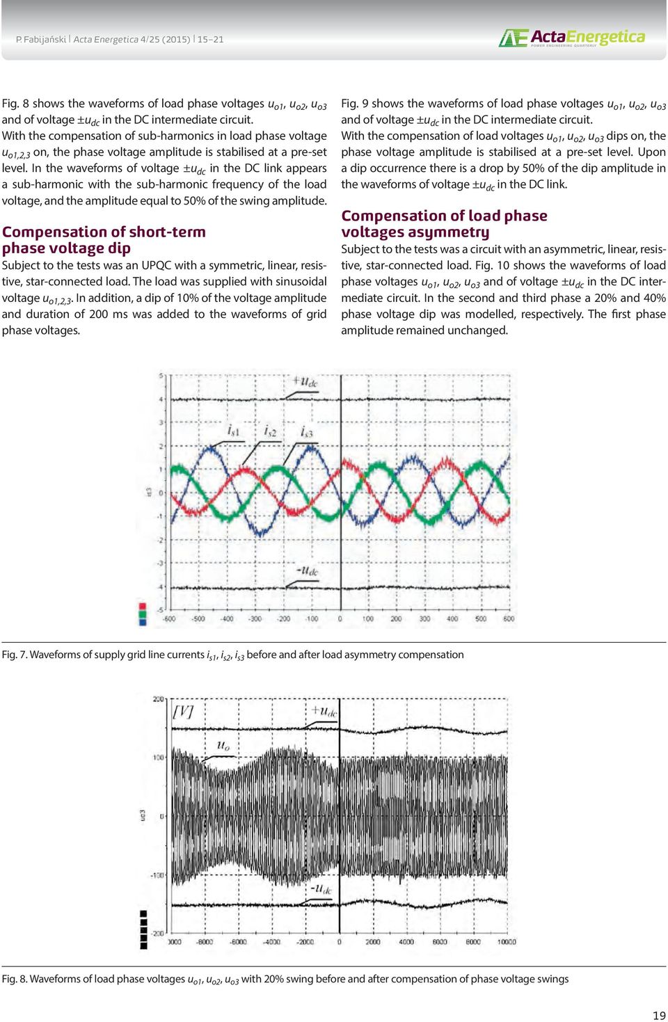In the waveforms of voltage ±u dc in the DC link appears a sub-harmonic with the sub-harmonic frequency of the load voltage, and the amplitude equal to 50% of the swing amplitude.