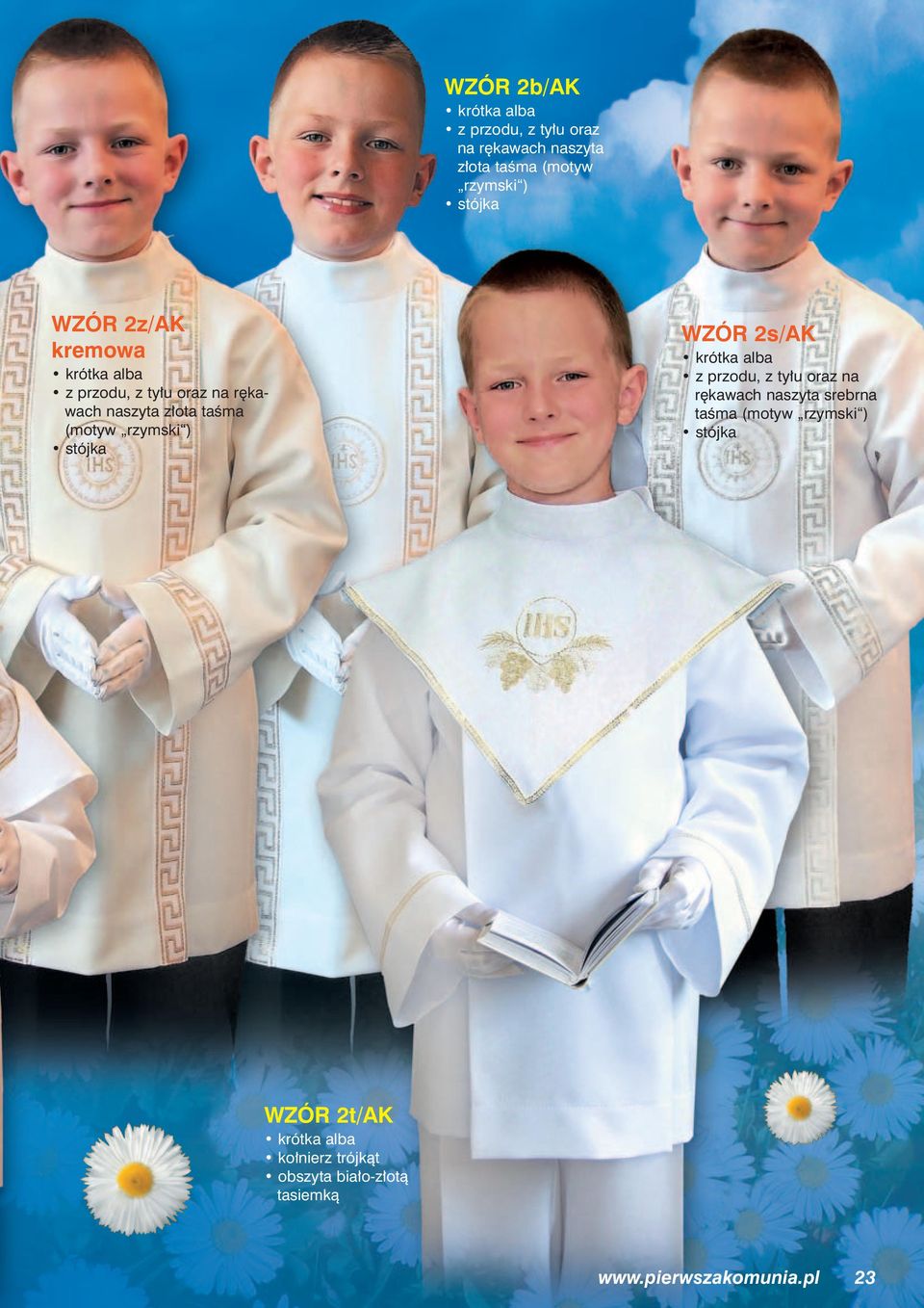 stójka WZÓR 2s/AK z przodu, z ty u oraz na r kawach naszyta srebrna taêma (motyw rzymski