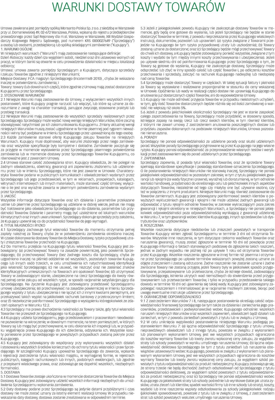 u przedsiębiorców prowadzonego przez Sąd Rejonowy dla m.st.