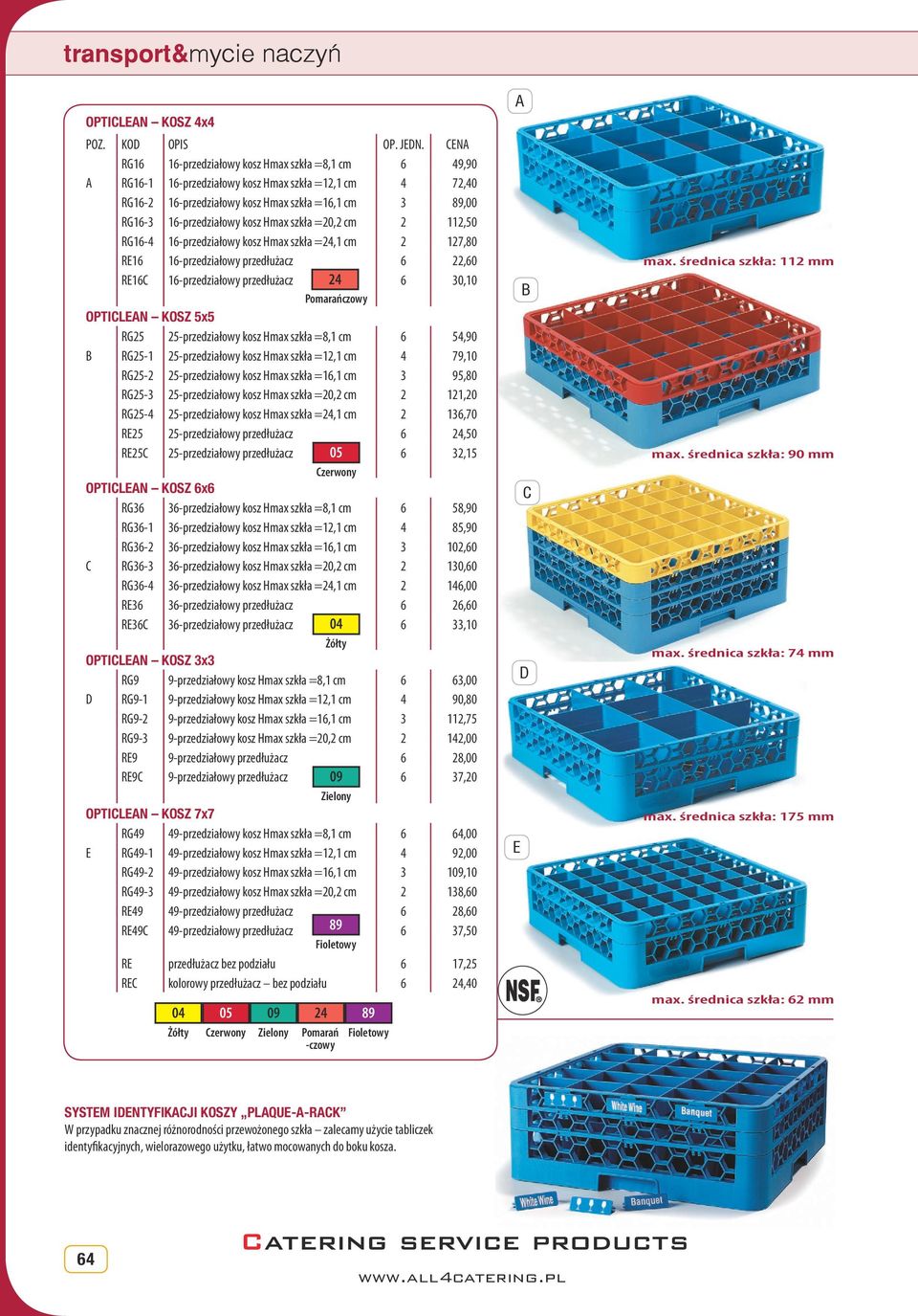 Pomarańczowy OPTILN kosz 5x5 RG25 25-przedziałowy kosz Hmax szkła =8,1 cm 6 54,90 RG25-1 25-przedziałowy kosz Hmax szkła =12,1 cm 4 79,10 RG25-2 25-przedziałowy kosz Hmax szkła =16,1 cm 3 95,80