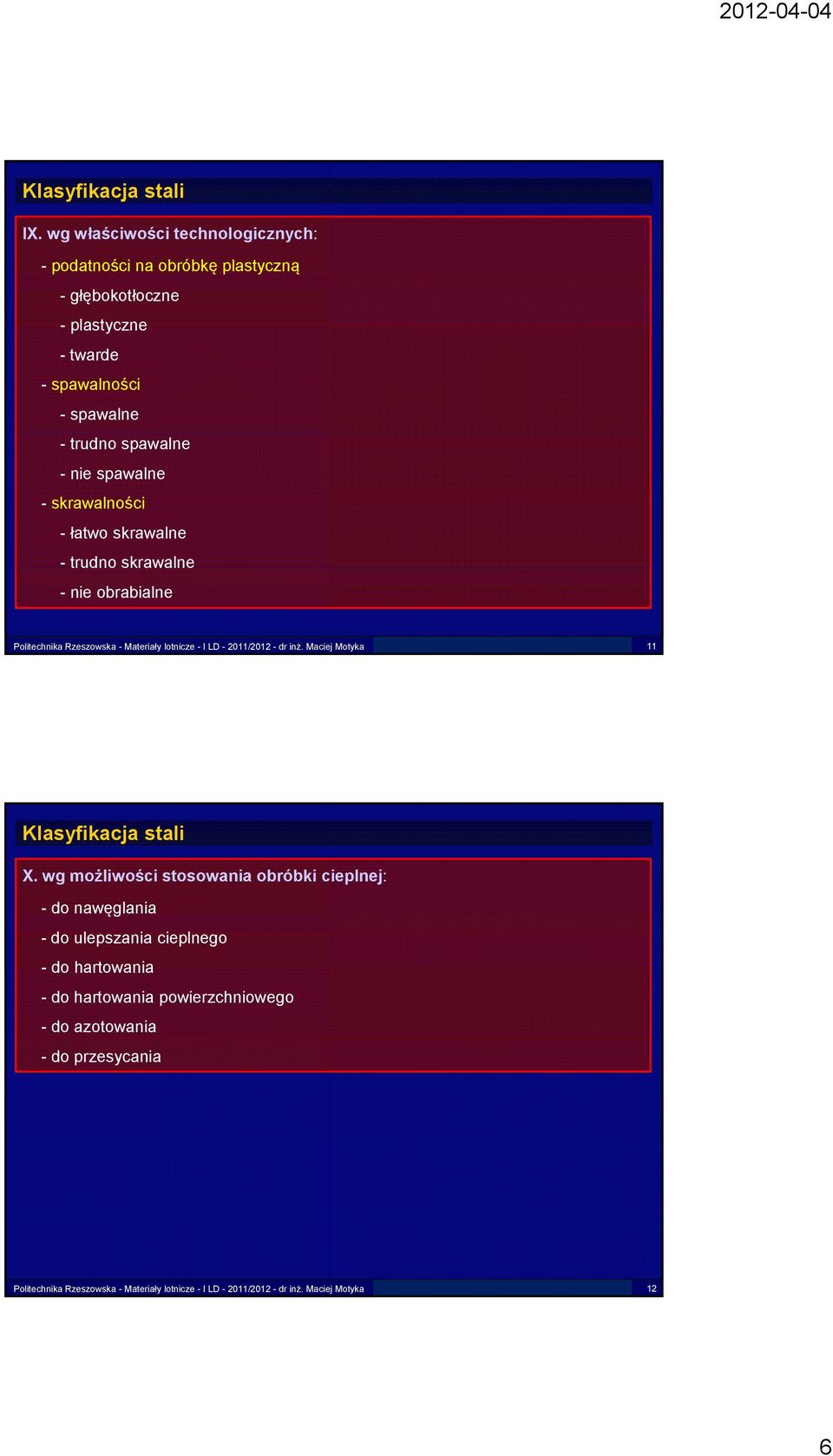 trudno skrawalne - nie obrabialne 11 X.