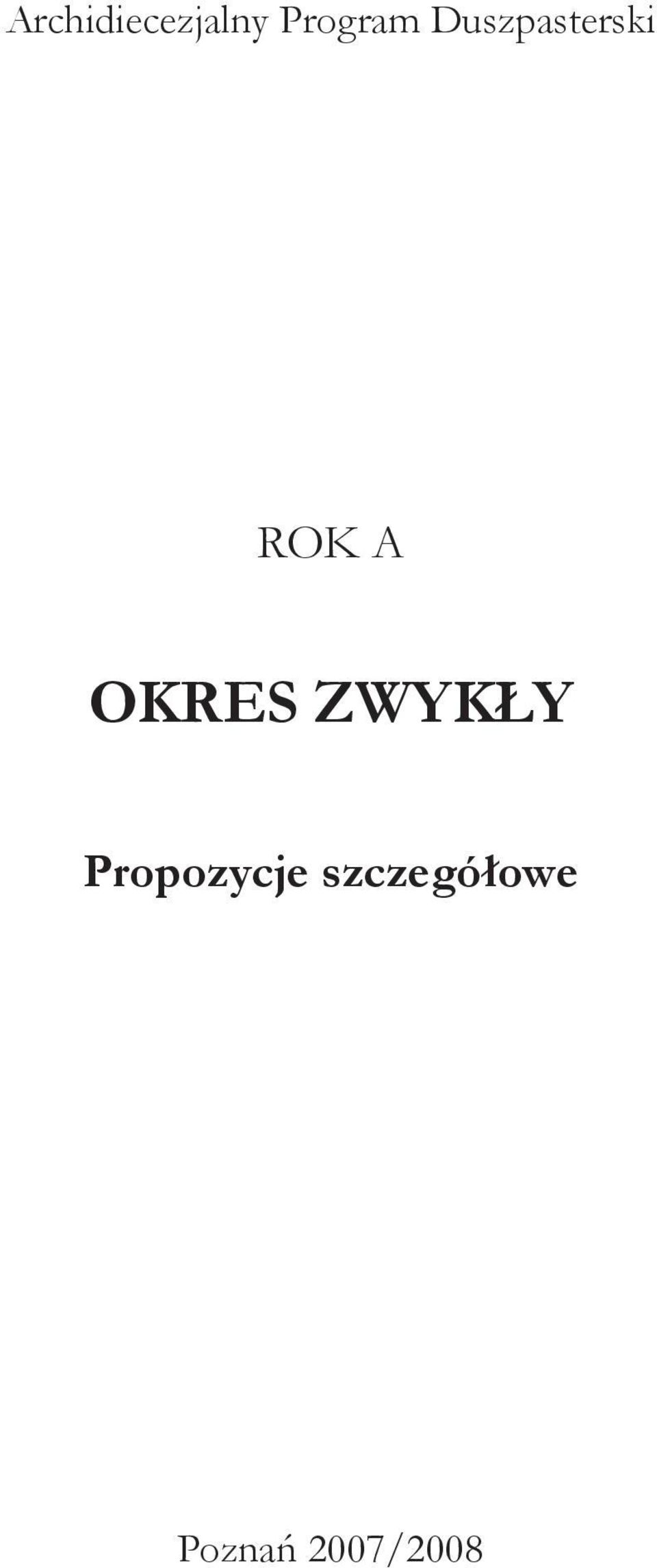 OKRES zwykły Propozycje