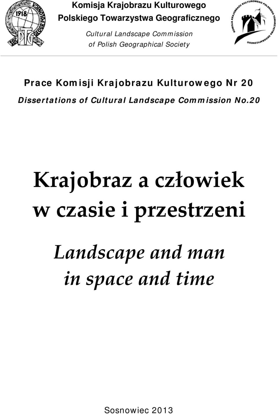 Kulturowego Nr 20 Dissertations of Cultural Landscape Commission No.