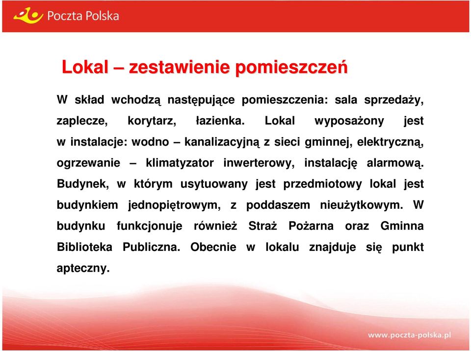 instalację alarmową.