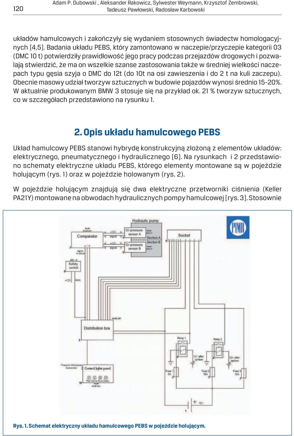 Badania układu PEBS, który zamontowano w naczepie/przyczepie kategorii O3 (DMC 10 t) potwierdziły prawidłowość jego pracy podczas przejazdów drogowych i pozwalają stwierdzić, że ma on wszelkie szanse