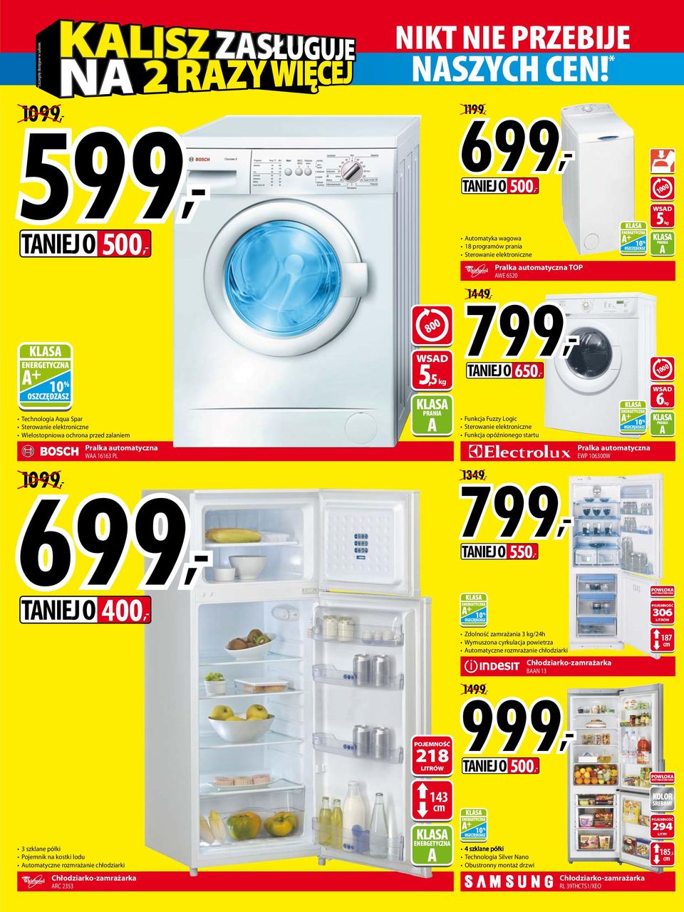 * 800 WSD 5,5 kg KLS PRNI 218 LITRÓW 143 KLS ENERGETYCZN 6, 11, TNIEJ O 500, utomatyka wagowa 18 programów prania Sterowanie elektroniczne Pralka automatyczna TOP WE 6520 7, 1449, TNIEJ O 650,
