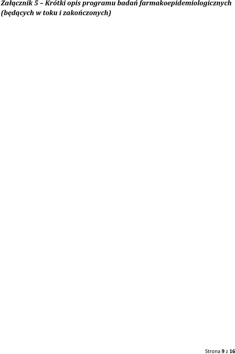 farmakoepidemiologicznych