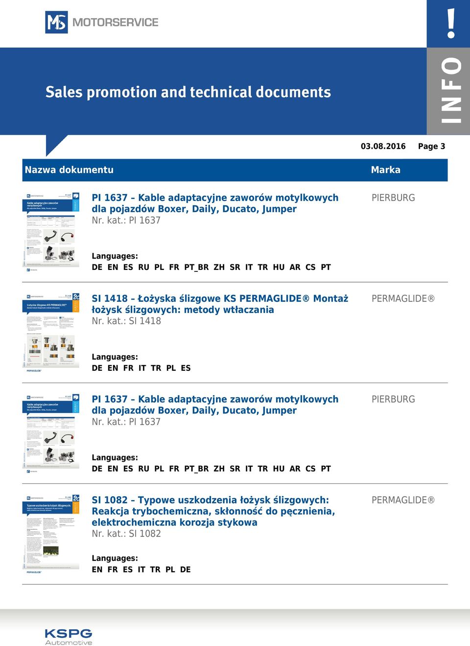 wtłaczania Nr. kat.