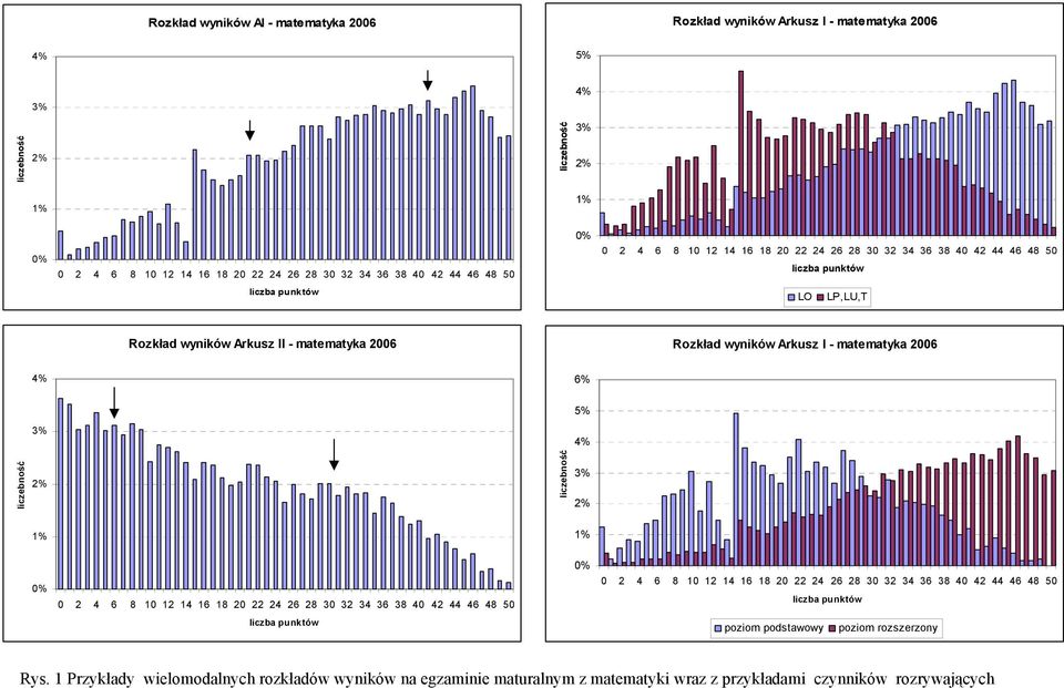 matematyka 6 6% 5% poziom podstawowy poziom rozszerzony Rys.