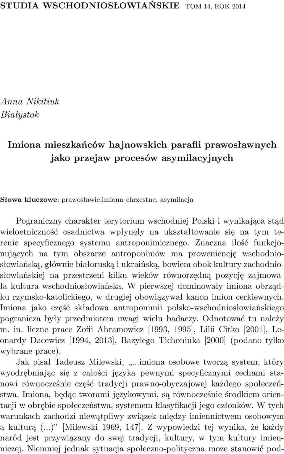 antroponimicznego.