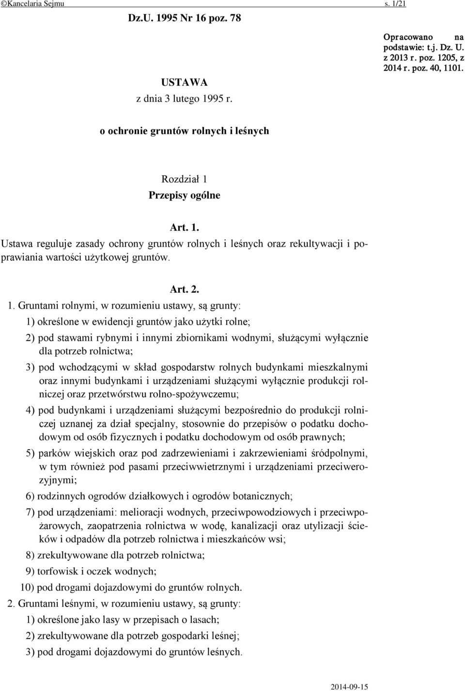 Przepisy ogólne Art. 1.