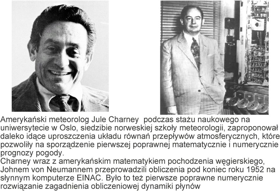 numerycznie prognozy pogody.