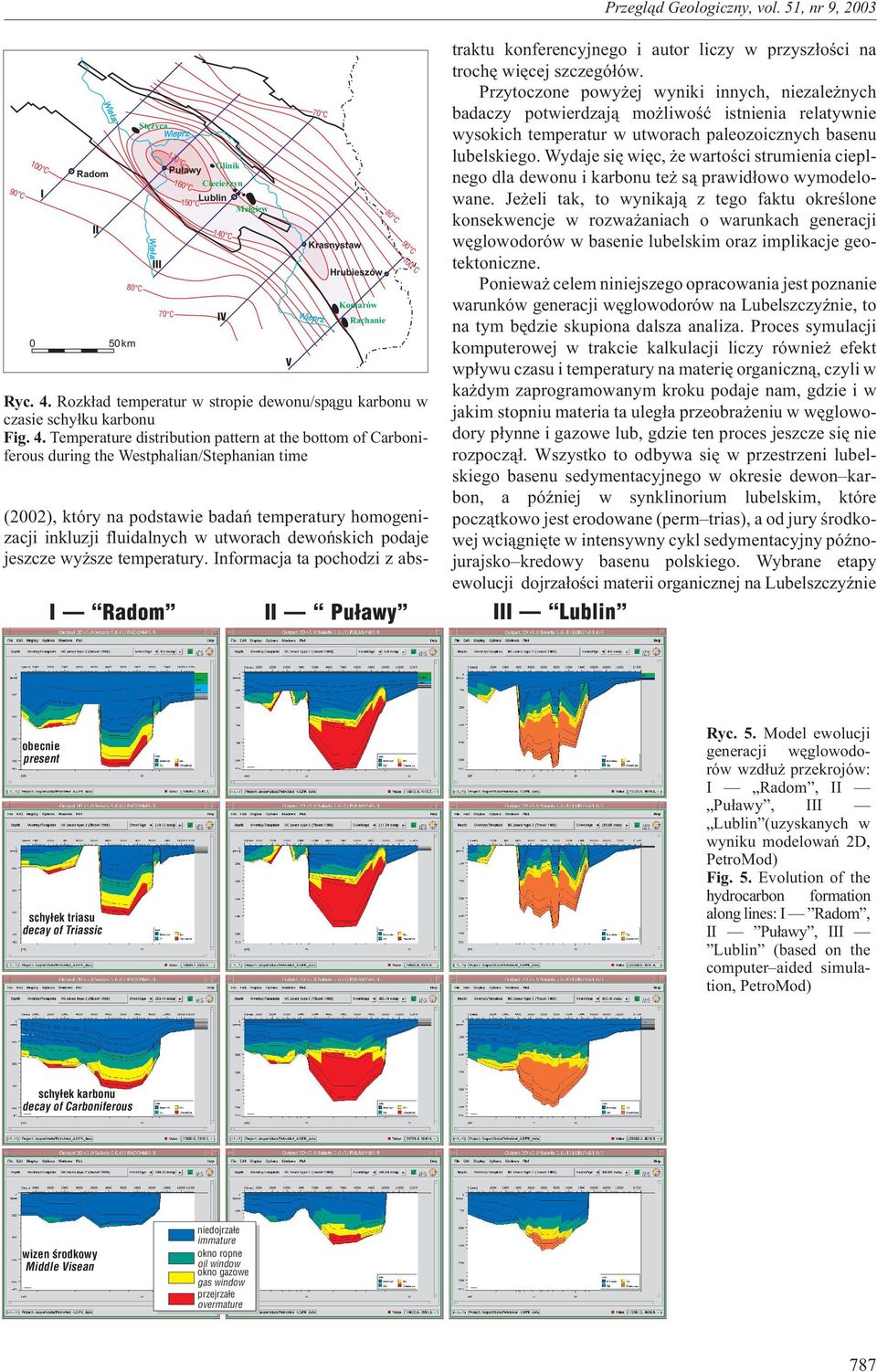 Temperature distribution pattern at the bottom of Carboniferous during the Westphalian/Stephanian time 80 C 90 C 100 C Przegl¹d Geologiczny, vol.