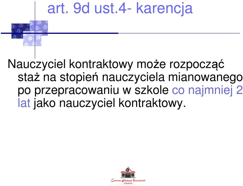 rozpocząć staż na stopień nauczyciela