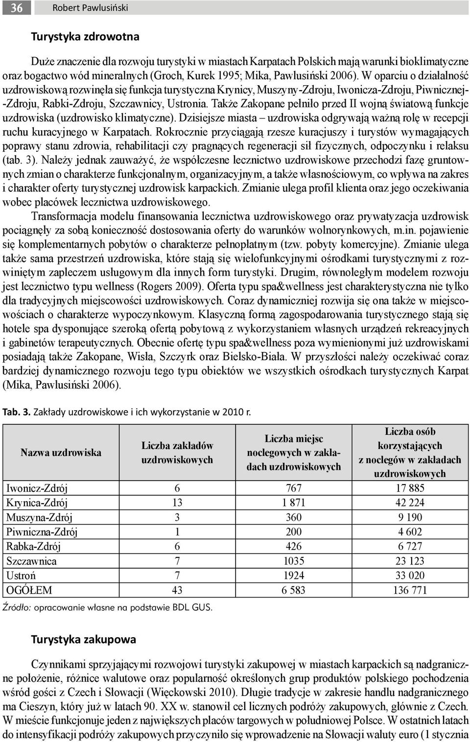 Także Zakopane pełniło przed II wojną światową funkcje uzdrowiska (uzdrowisko klimatyczne). Dzisiejsze miasta uzdrowiska odgrywają ważną rolę w recepcji ruchu kuracyjnego w Karpatach.