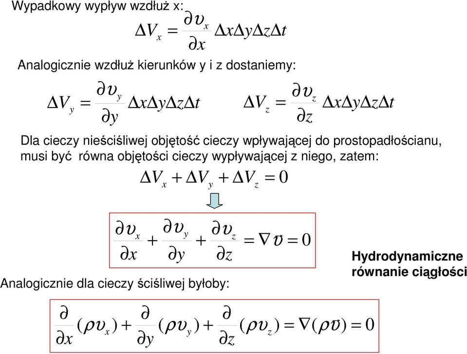 osoadłościanu musi bć ówna objęości ciec włwającej niego aem: