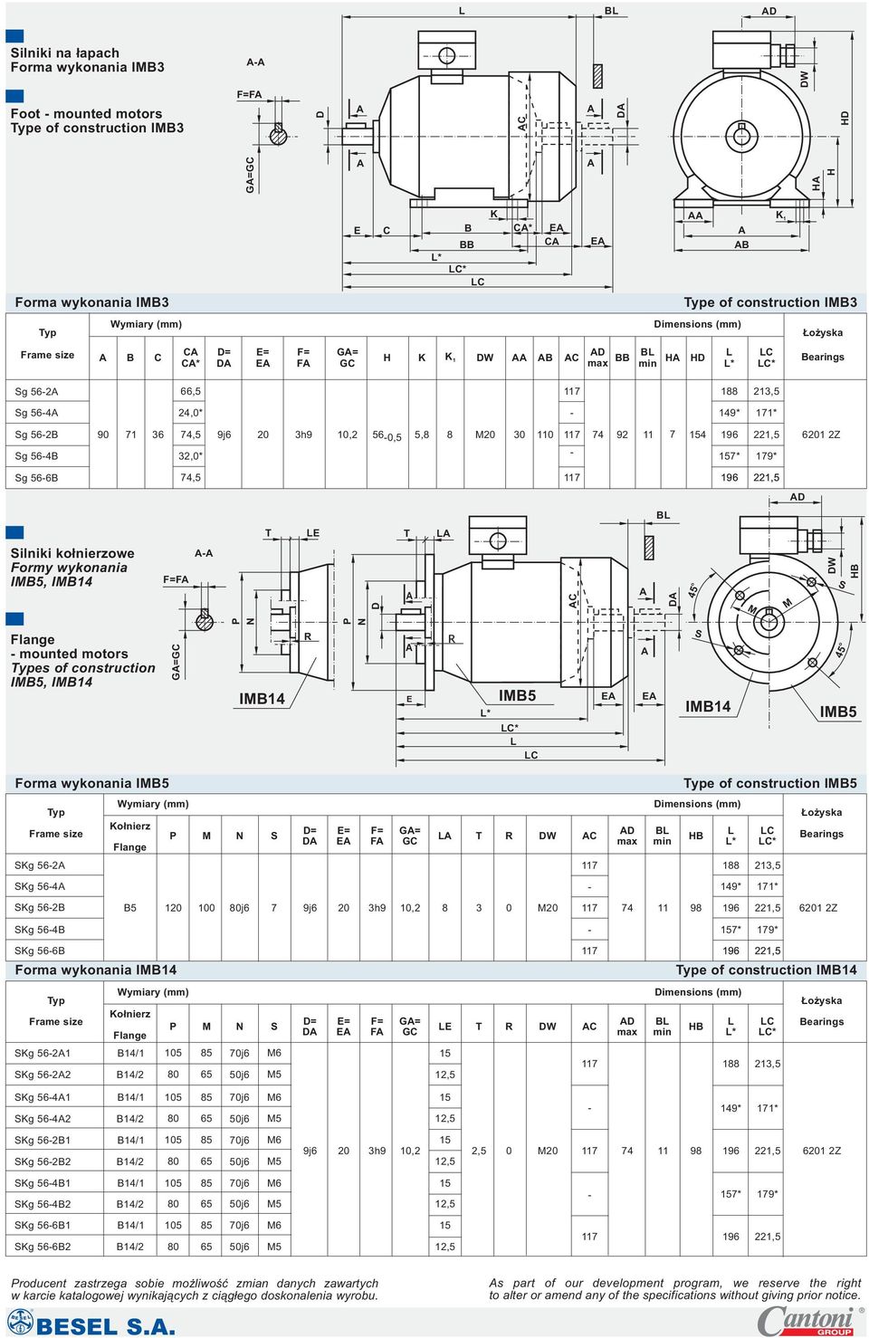 motors es of construction G= E * * E E Forma wykonania Kg 562 Kg 564 Kg 562B B5 120 = G= B W C E F 100 80j6 7 9j6 20 h9 10,2 8 0 20 74 11 98 e of construction * 188 196 * 21,5 9* 171* 221,5 6201 2Z