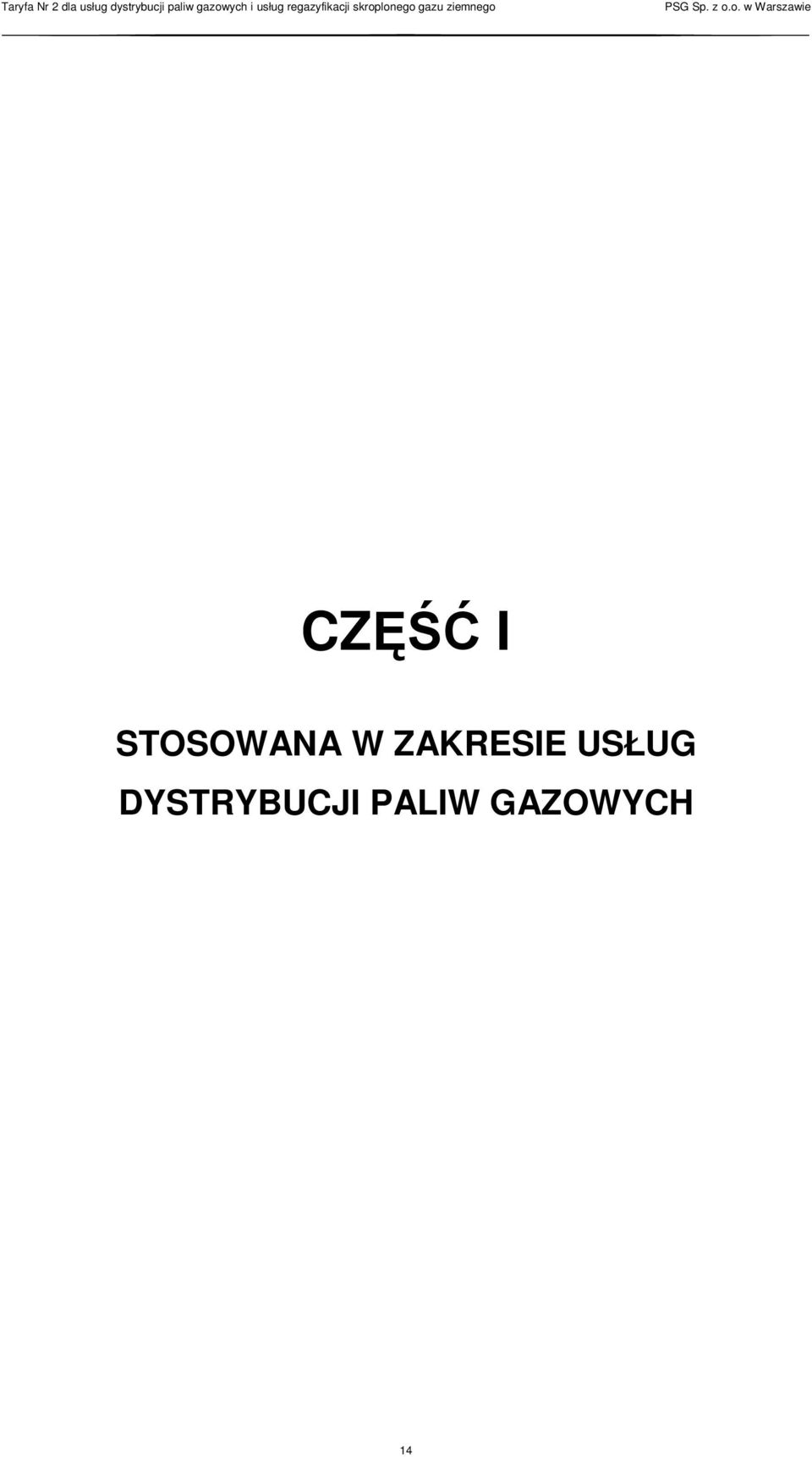 ZAKRESIE USŁUG