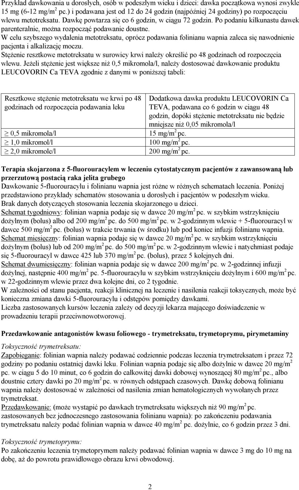 Po podaniu kilkunastu dawek parenteralnie, można rozpocząć podawanie doustne.