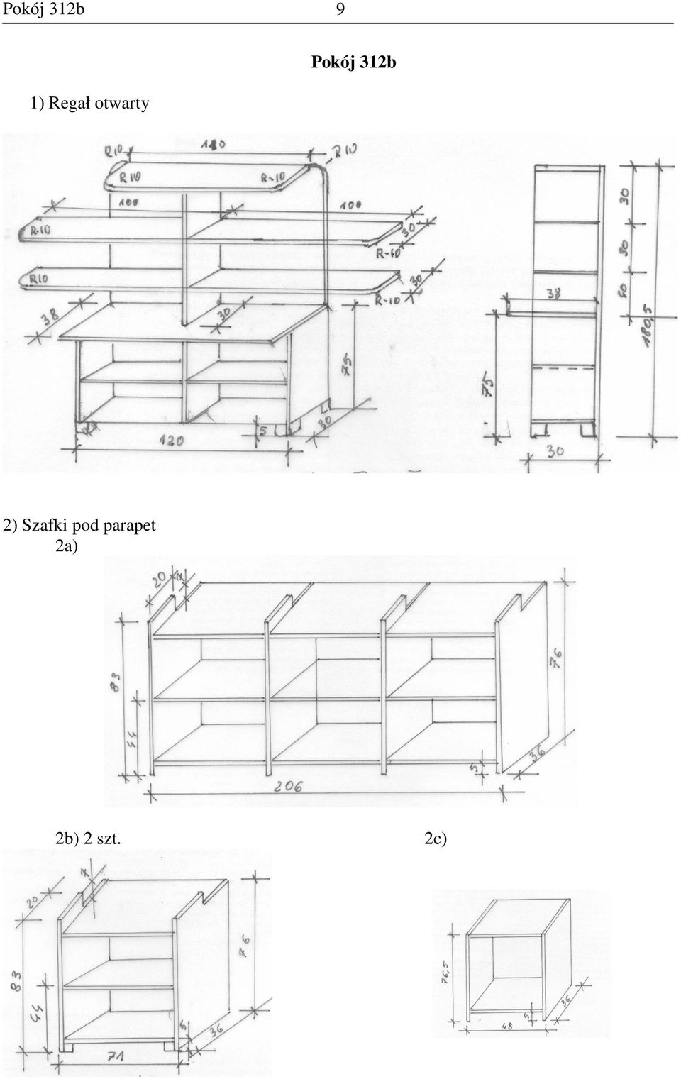 312b 2) Szafki pod