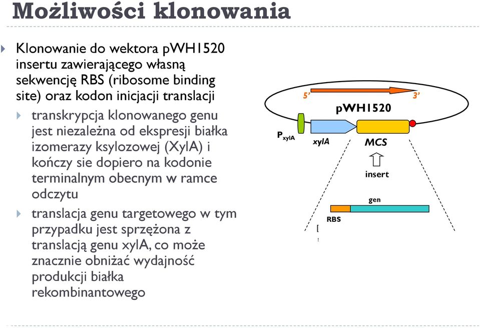 kończy sie dopiero na kodonie terminalnym obecnym w ramce odczytu translacja genu targetowego w tym przypadku jest sprzężona z