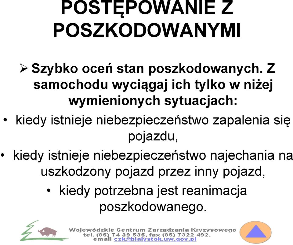 niebezpieczeństwo zapalenia się pojazdu, kiedy istnieje niebezpieczeństwo