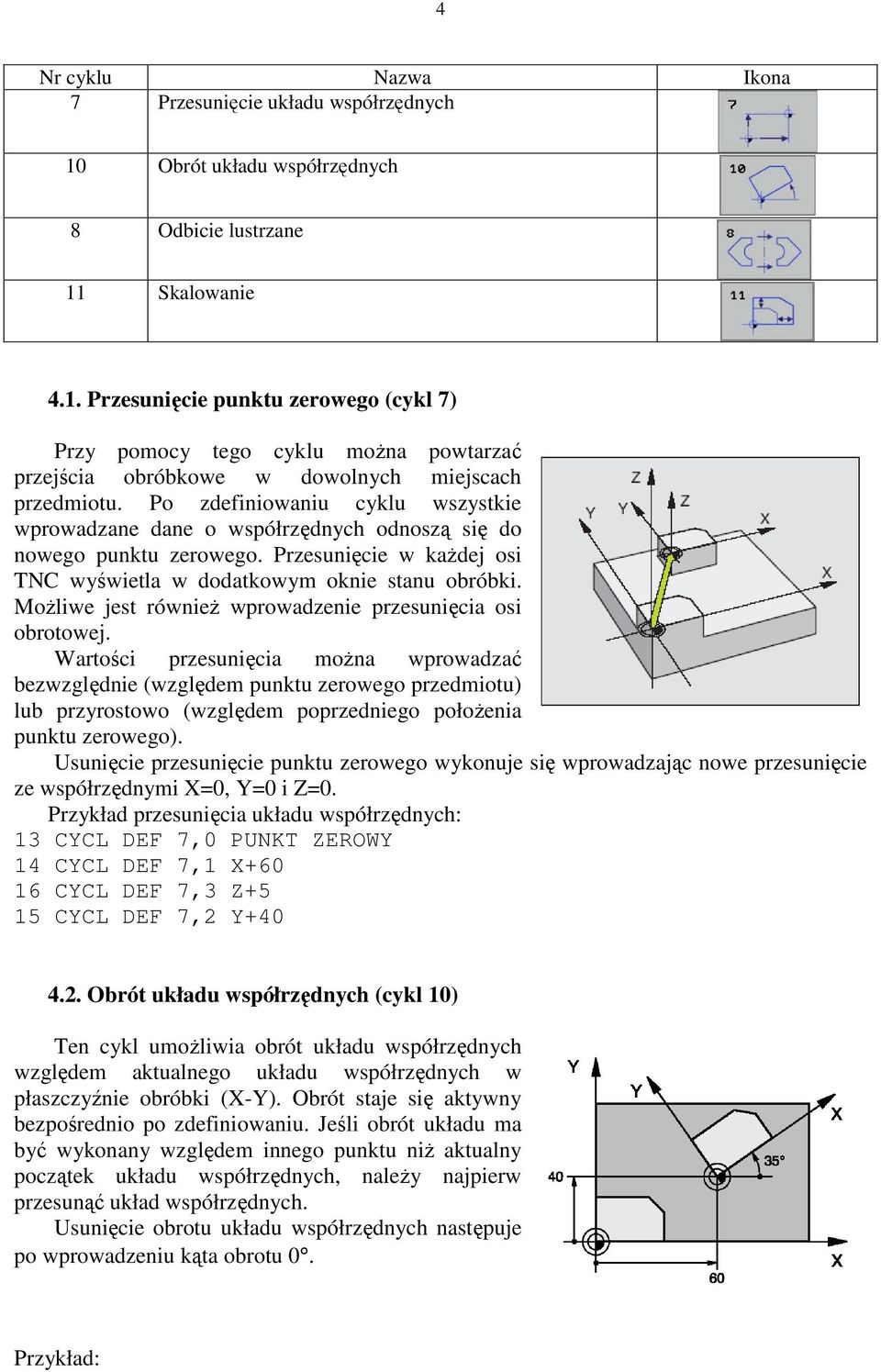 MoŜliwe jest równieŝ wprowadzenie przesunięcia osi obrotowej.