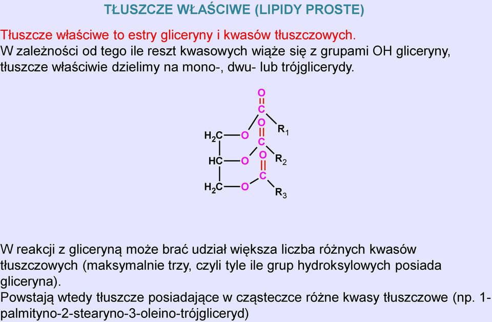trójglicerydy.