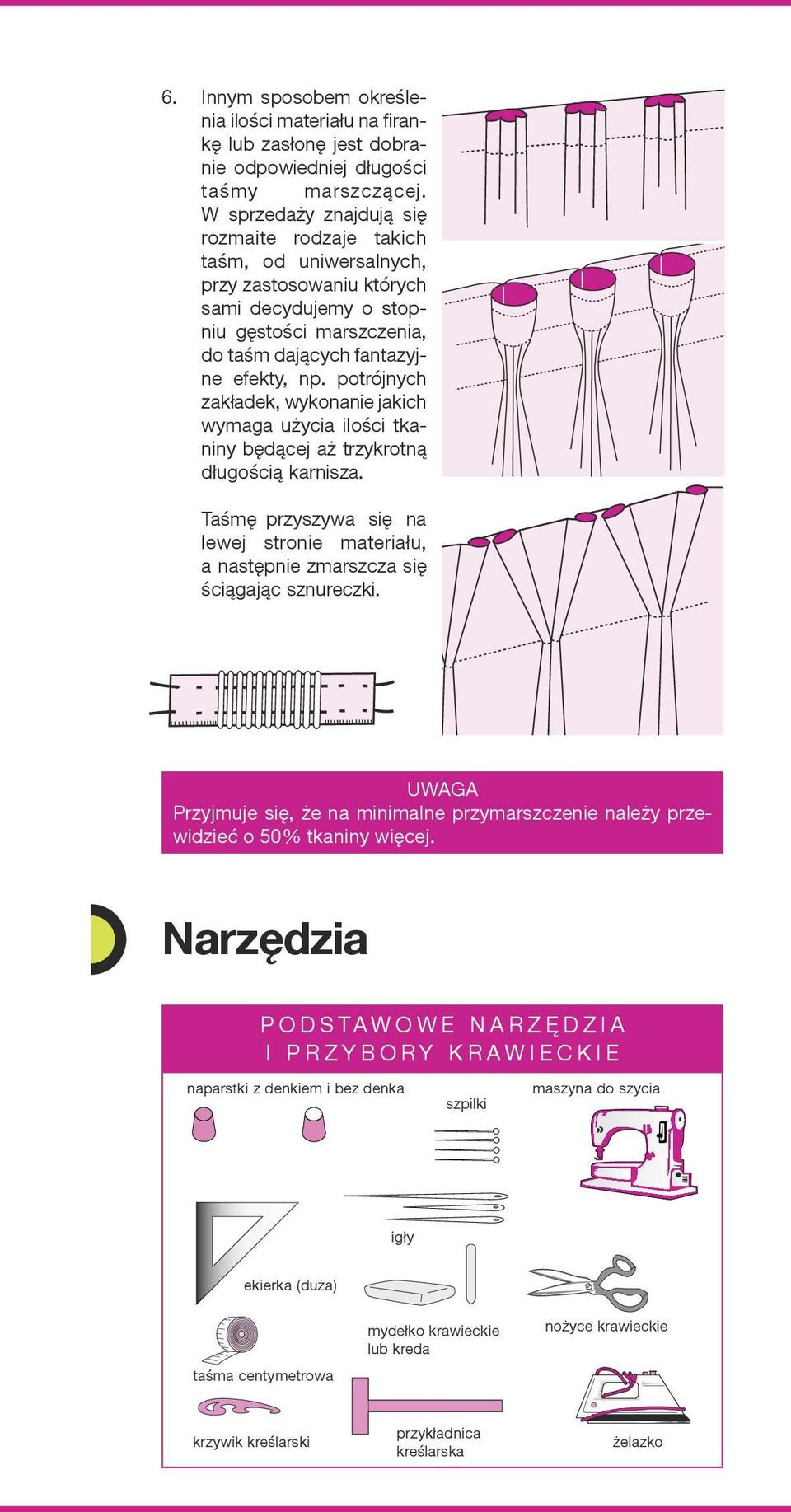 potrójnych zakładek, wykonanie jakich wymaga użycia ilości tkaniny będącej aż trzykrotną długością karnisza.