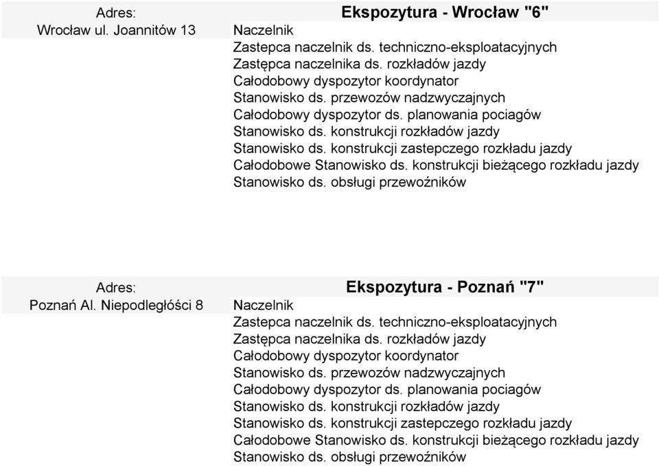 - Wrocław "6" Poznań Al.