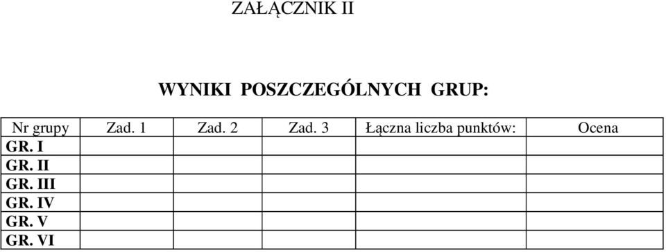 3 Łączna liczba punktów: Ocena GR.