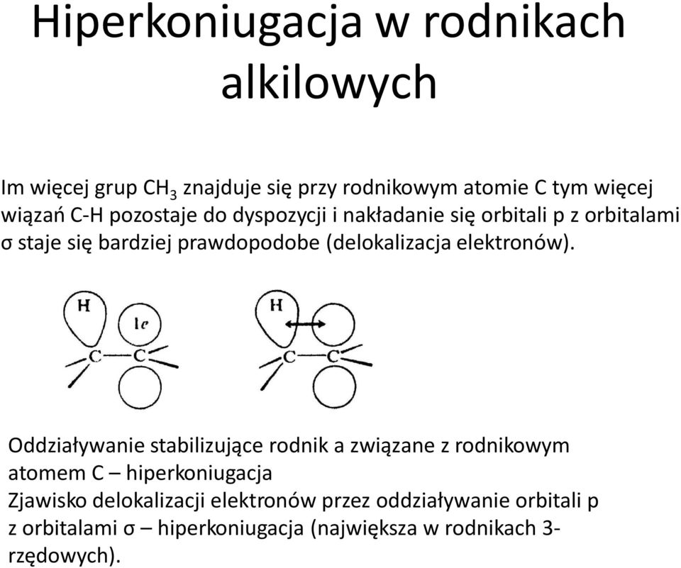 (delokalizacja elektronów).