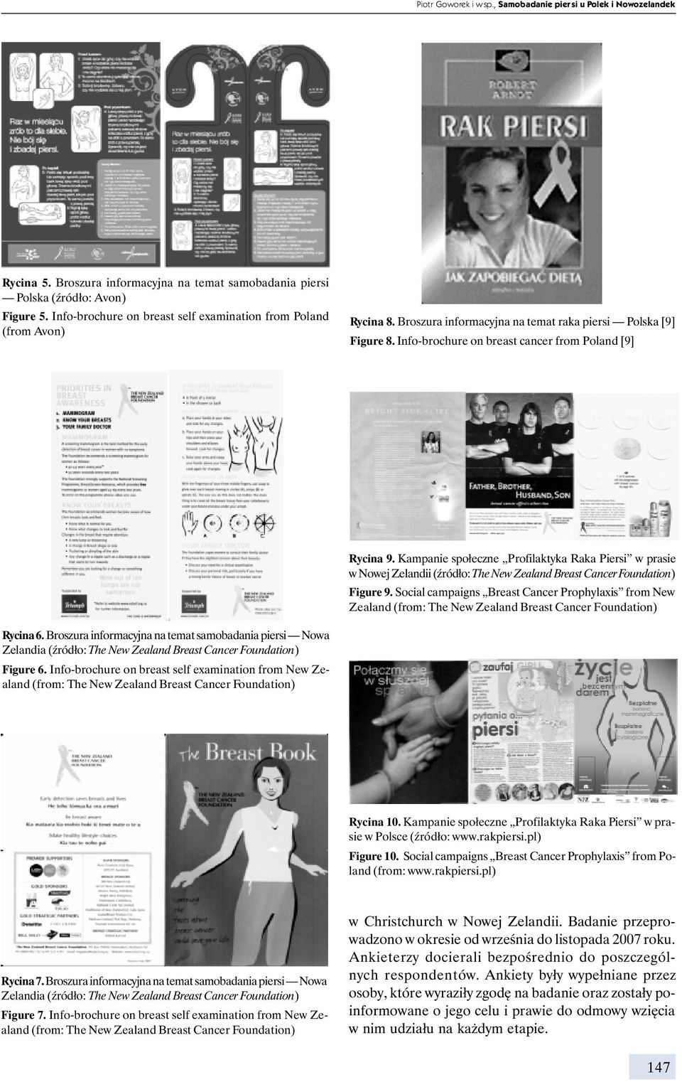 Kampanie społeczne Profilaktyka Raka Piersi w prasie w Nowej Zelandii (źródło: The New Zealand Breast Cancer Foundation) Figure 9.