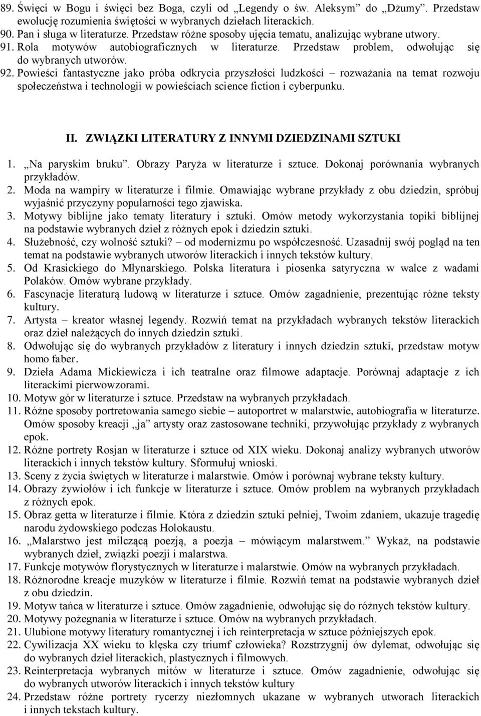 Powieści fantastyczne jako próba odkrycia przyszłości ludzkości rozważania na temat rozwoju społeczeństwa i technologii w powieściach science fiction i cyberpunku. II.