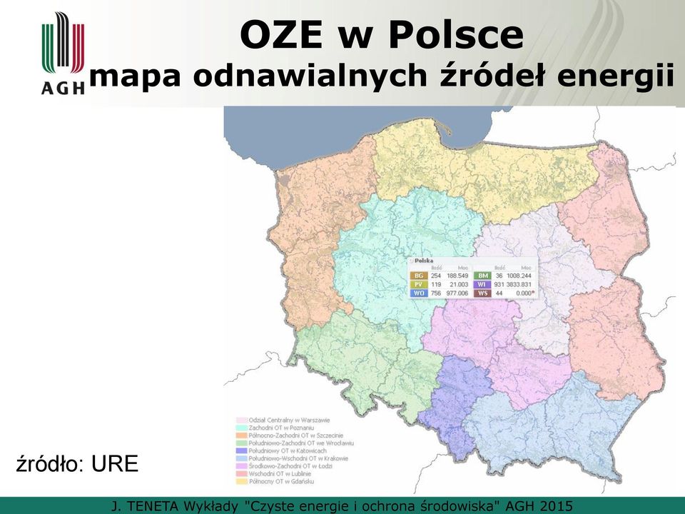 AGH 2015 OZE w Polsce mapa