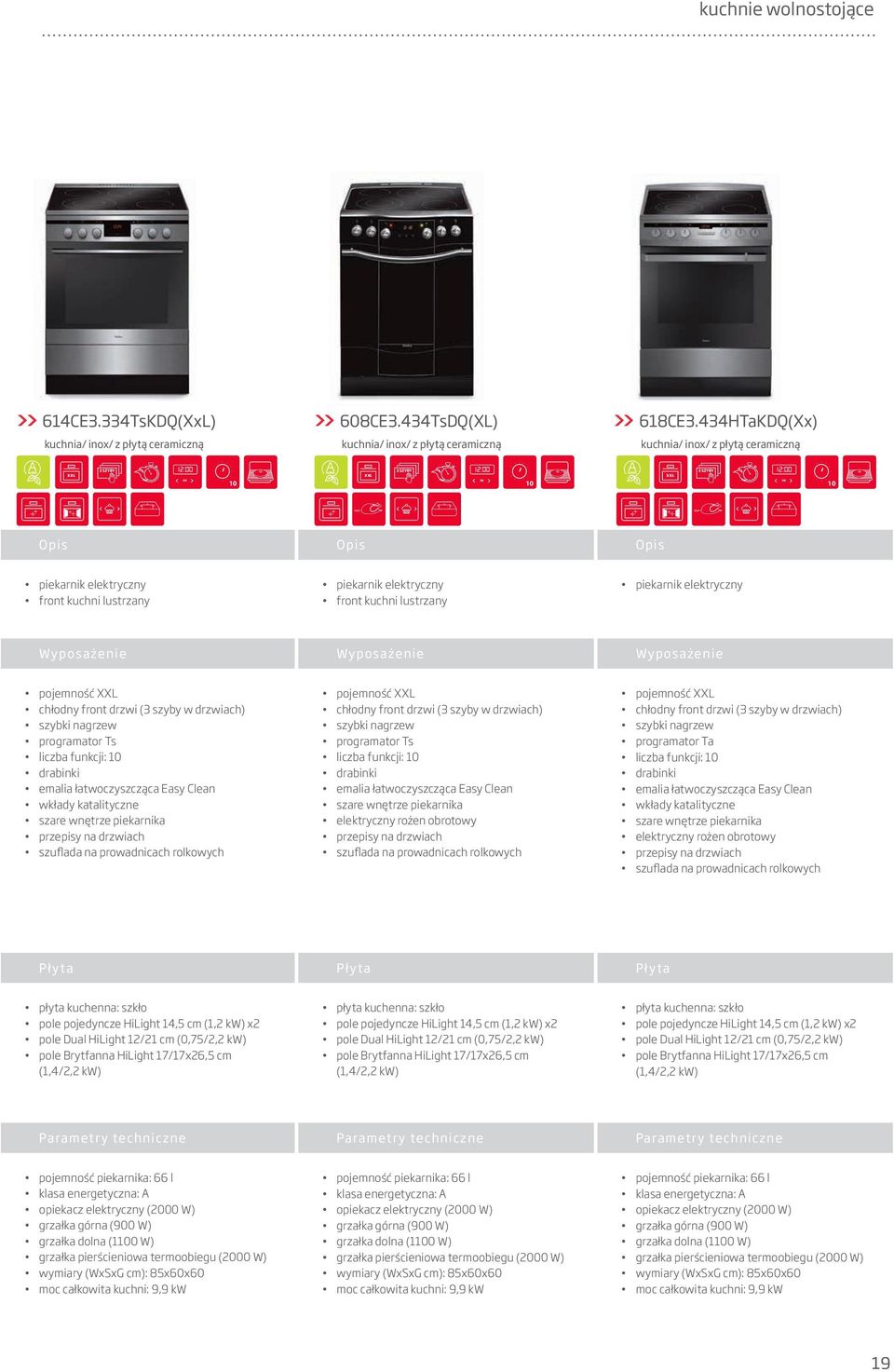434HTaKDQ(Xx) kuchnia/ inox/ z płytą ceramiczną Opis Opis Opis piekarnik elektryczny front kuchni lustrzany Skróć czas piekarnik elektryczny Minimalizuje zuźycie energii front kuchni elektrycznej