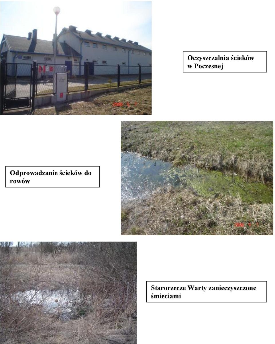 ścieków do rowów