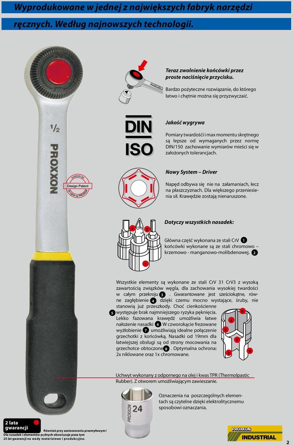 000826185 Design Patent All rights by PROXXON DIN ISO Maßhaltigkeit, Härte und maximales Drehmoment Deutscher Industrienorm entspr echend.