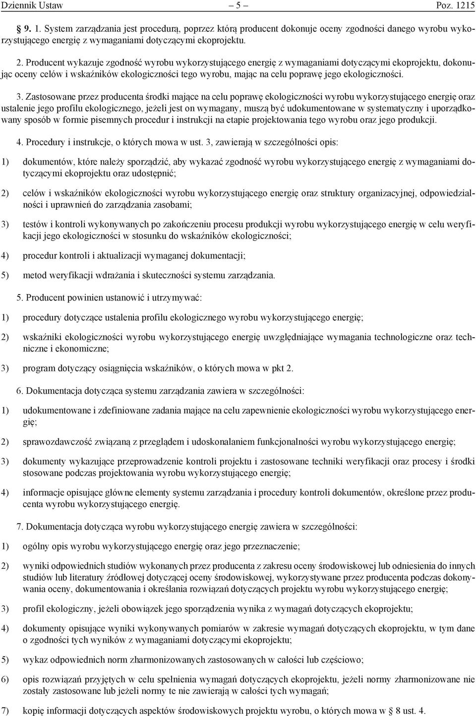 ekologiczności. 3.