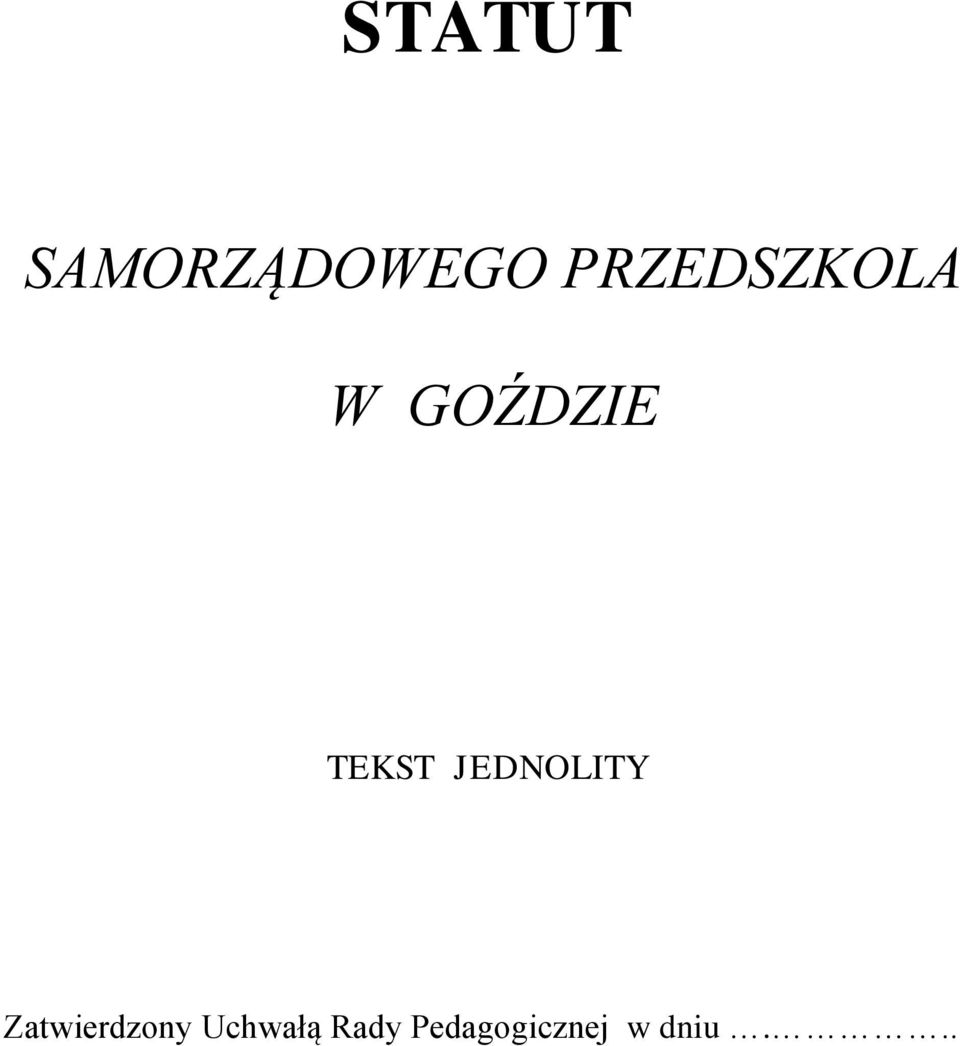 TEKST JEDNOLITY