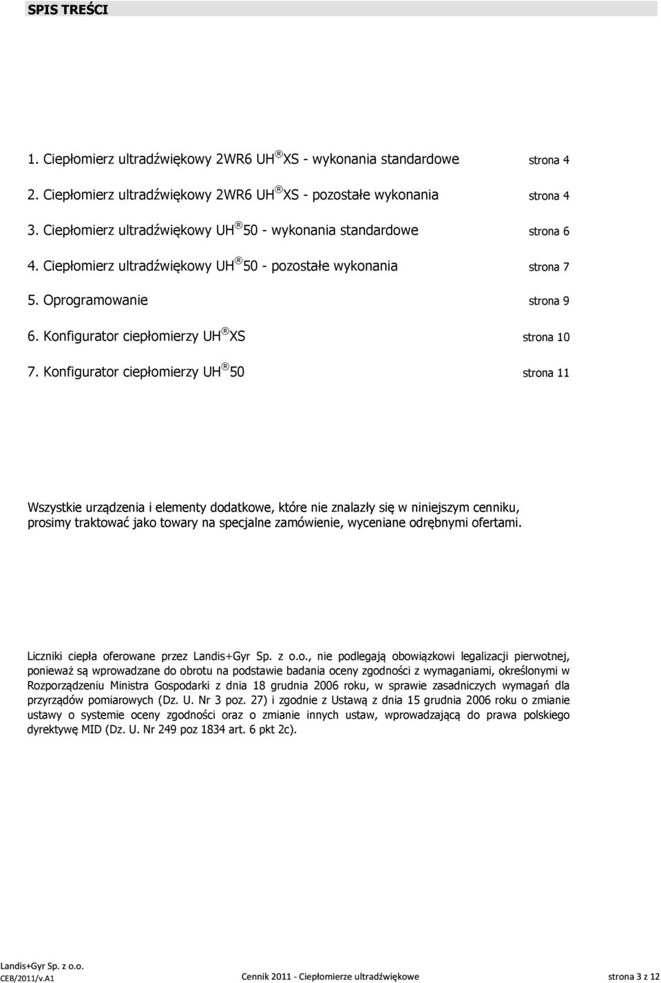 Konfigurator ciepłomierzy UH XS strona 10 7.