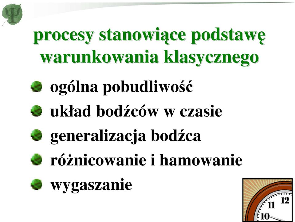 pobudliwość układ bodźców w czasie