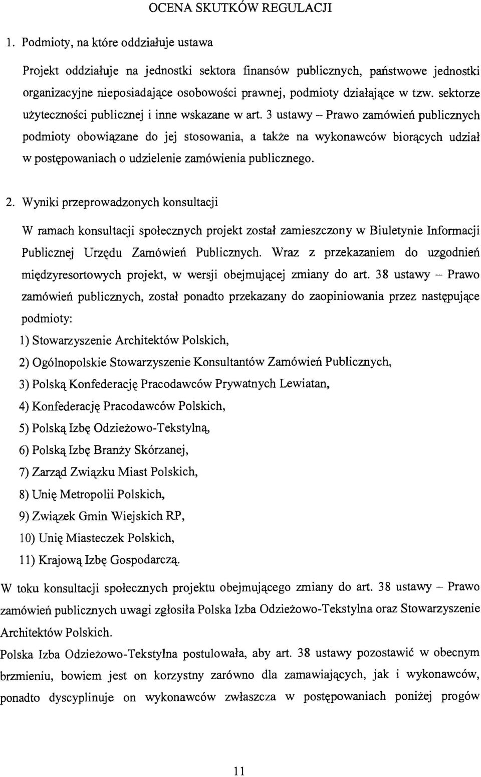 sektorze użyteczności publicznej i inne wskazane w art.