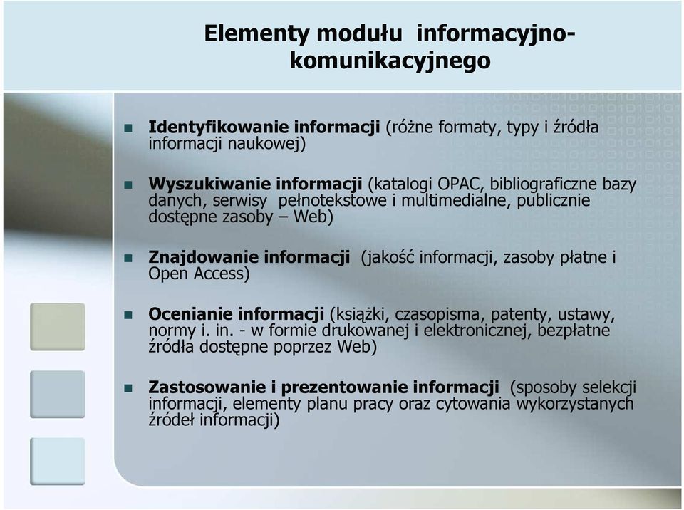 płatne i Open Access) Ocenianie inf