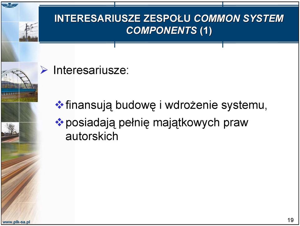 finansują budowę i wdrożenie systemu,
