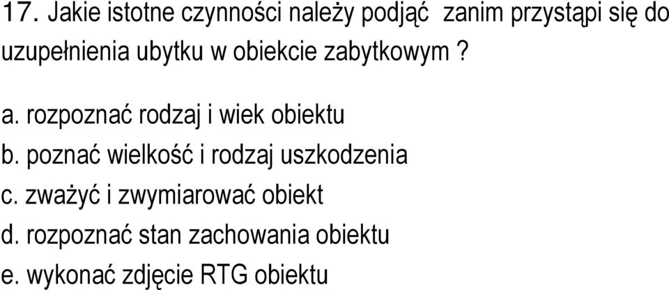 rozpoznać rodzaj i wiek obiektu b.