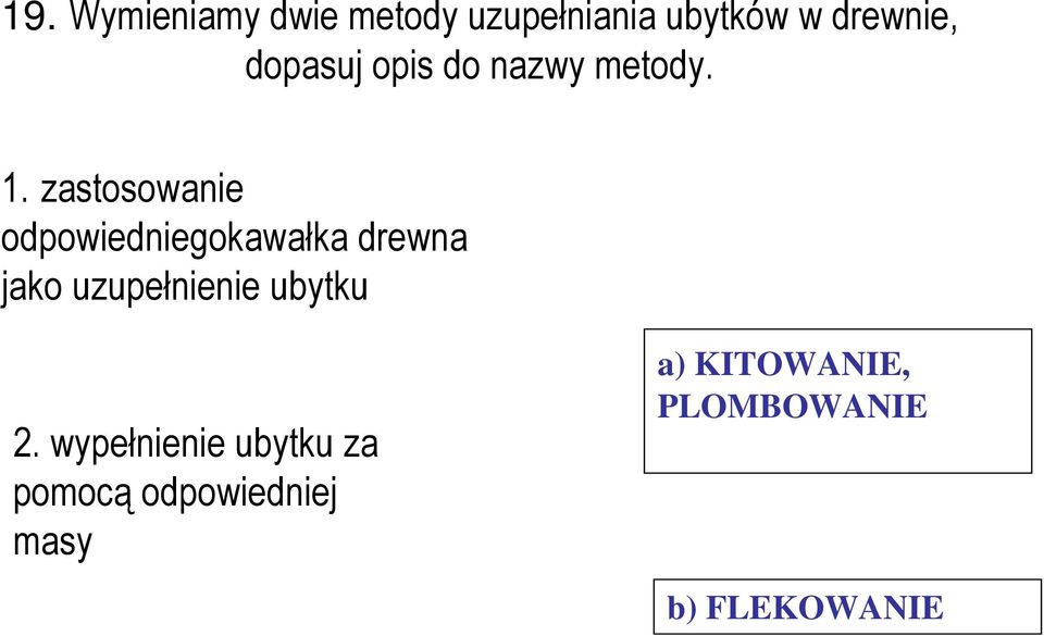 zastosowanie odpowiedniegokawałka drewna jako uzupełnienie